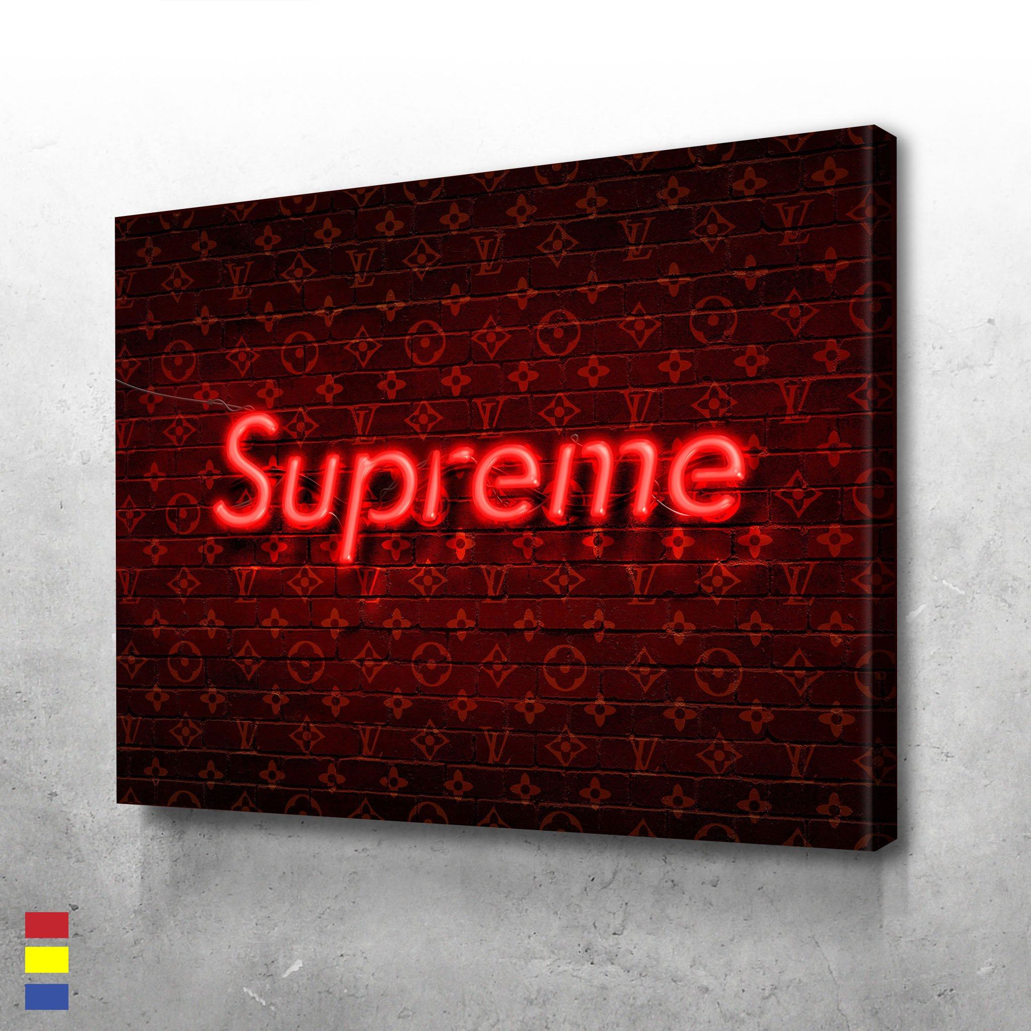 LV Supreme Red Neon